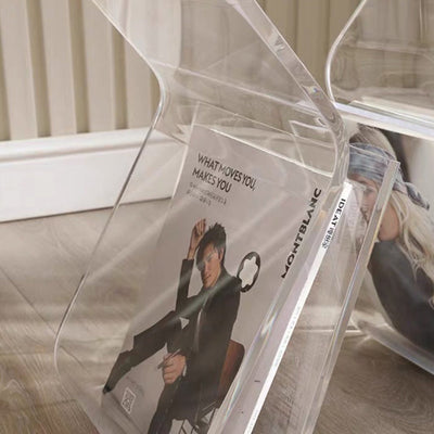 Table d'appoint en PMMA incurvé irrégulier de simplicité moderne pour chambre 