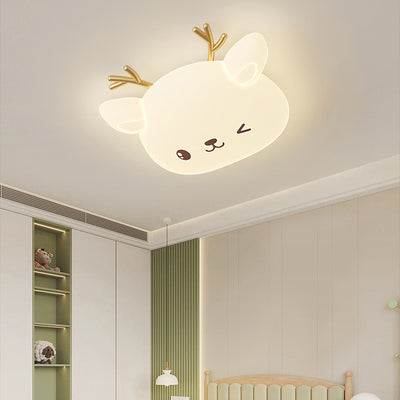 Lumière de Plafond LED Encastrée Moderne Simplicité Enfant Fer PE Cerf Elliptique Pour Chambre 