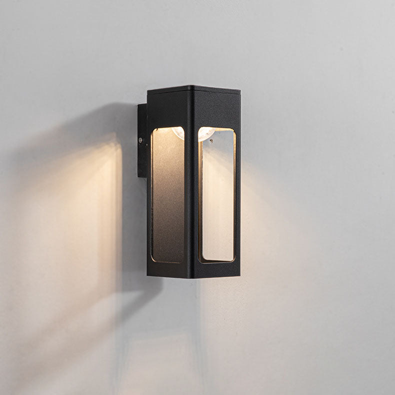 Applique Murale Moderne Minimaliste Étanche en Aluminium Rectangulaire à LED pour Patio Extérieur 