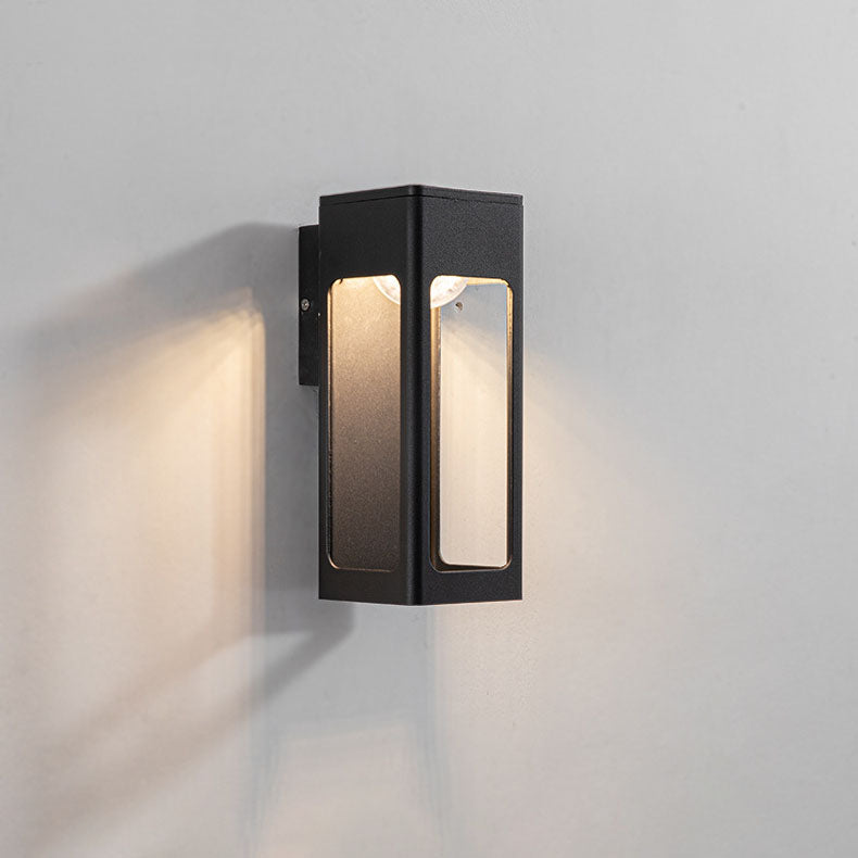 Modern Minimalist Waterproof Rectangle Aluminum LED Outdoor Wall Sconce Lamp For Outdoor Patio