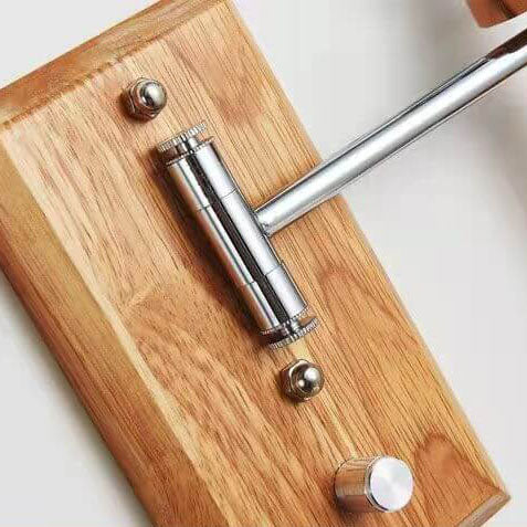 Chinesische Retro Holz Element Stofffass Schirm 1-Licht Wandleuchte 