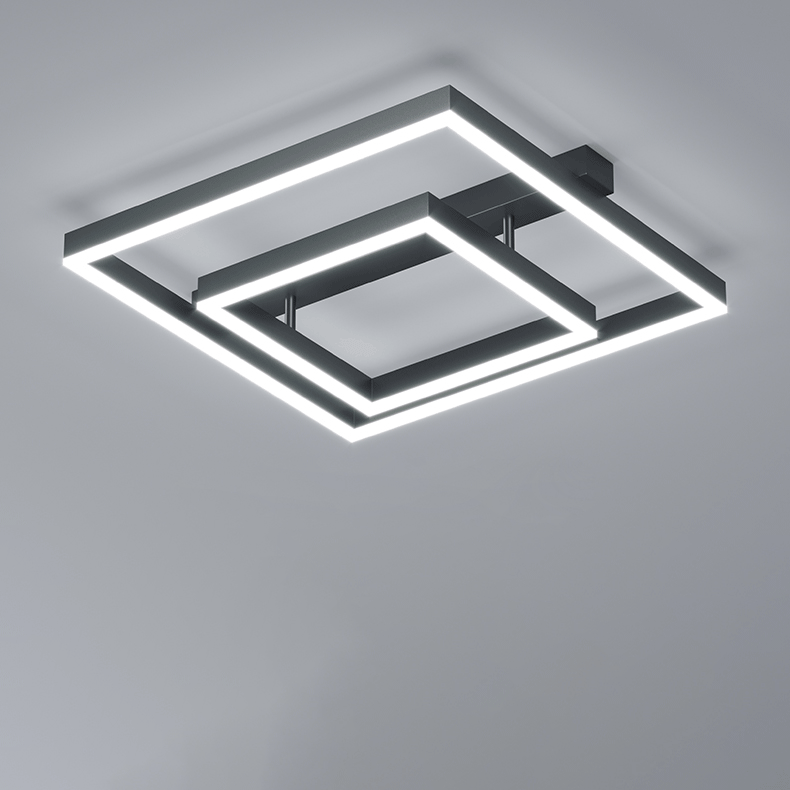 Lumière de plafond LED encastrée moderne minimaliste géométrique carré cercle ligne en aluminium pour salon 