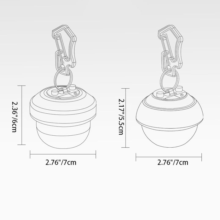Lampe extérieure de camping LED en métal PC orbe étanche créative contemporaine pour patio extérieur 