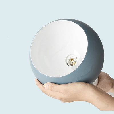 Moderne minimalistische Macaron runde Globus Eisen 1-Licht Semi-Flush Mount Deckenleuchte für Wohnzimmer 