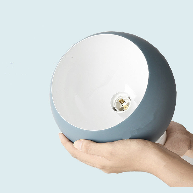 Moderne minimalistische Macaron runde Globus Eisen 1-Licht Semi-Flush Mount Deckenleuchte für Wohnzimmer 