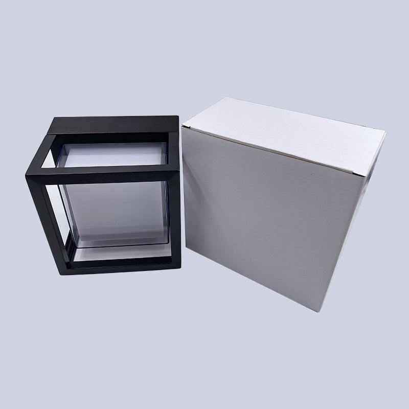 Applique murale moderne minimaliste étanche en aluminium carré acrylique LED pour jardin 
