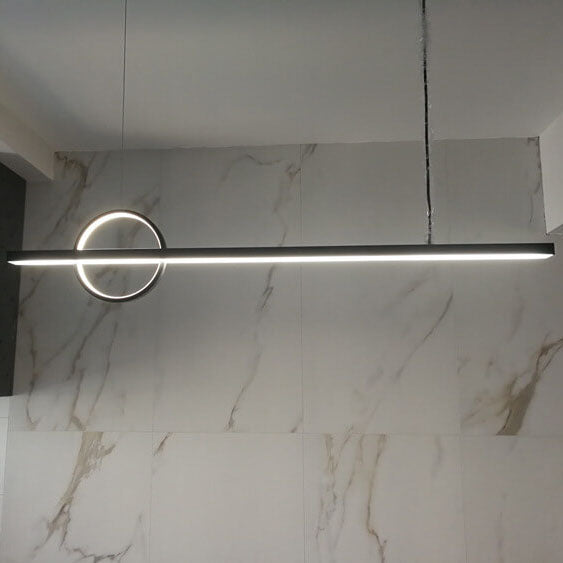 Modern Minimalist Line Circle Design Island Light LED Chandelier