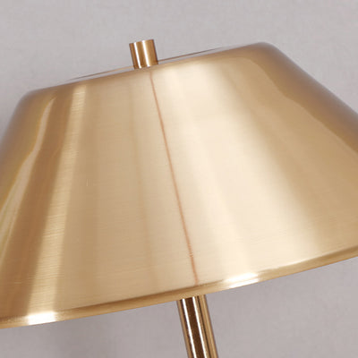 Lampe de table moderne de style mi-siècle en fer, tambour rond à 2 lumières pour étude 