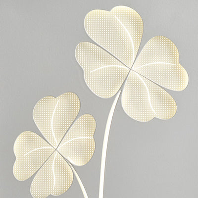 Applique murale LED rectangulaire en fer acrylique, simple et moderne, trèfle à quatre feuilles, carré, cœur d'amour, pour chevet 