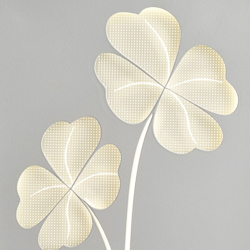 Applique murale LED rectangulaire en fer acrylique, simple et moderne, trèfle à quatre feuilles, carré, cœur d&