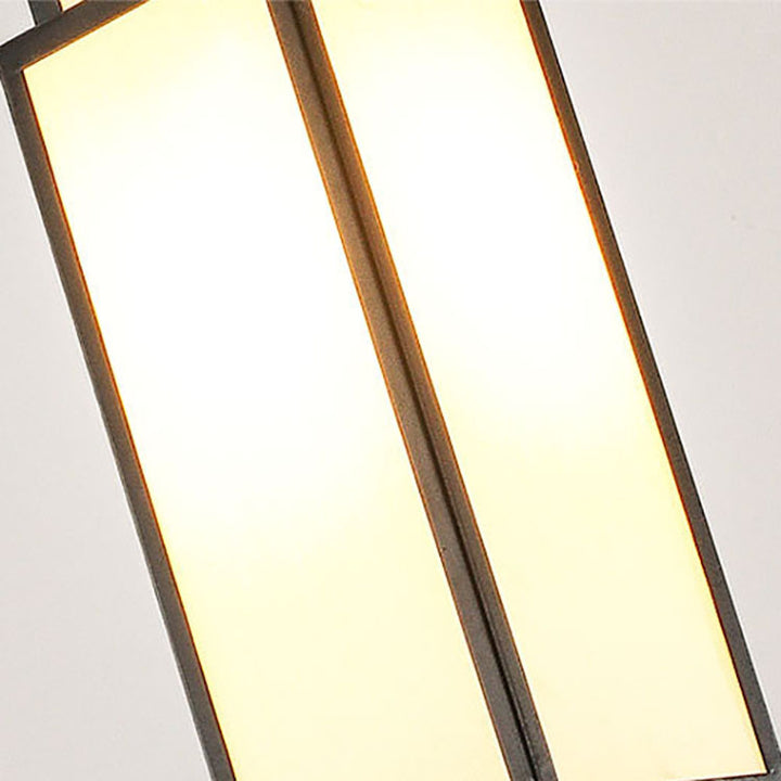 Traditionelle chinesische rechteckige Pendelleuchte aus Eisengewebe mit 1 Licht für Wohnzimmer 