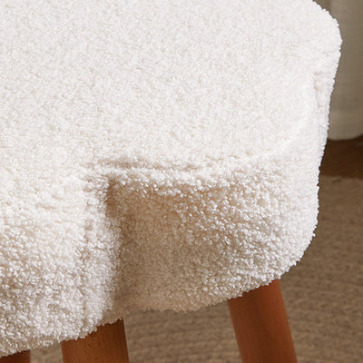 現代的なクリエイティブクラウドクローバーウッドラムウールフォームチェア、リビングルーム用の四本脚 