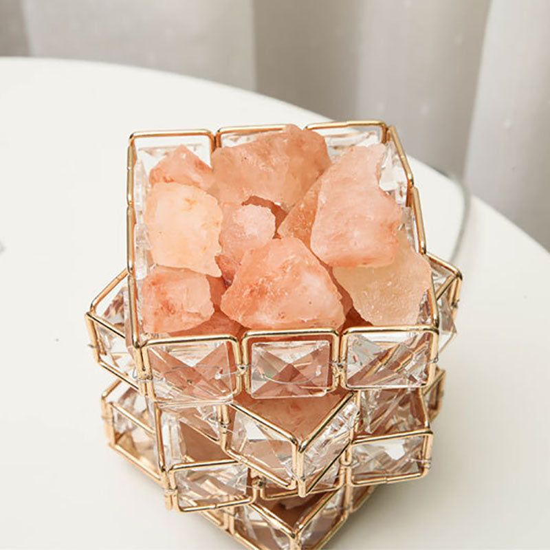 Contemporary Creative Hardware Cube 1-Light Table Lamp For Bedroom
