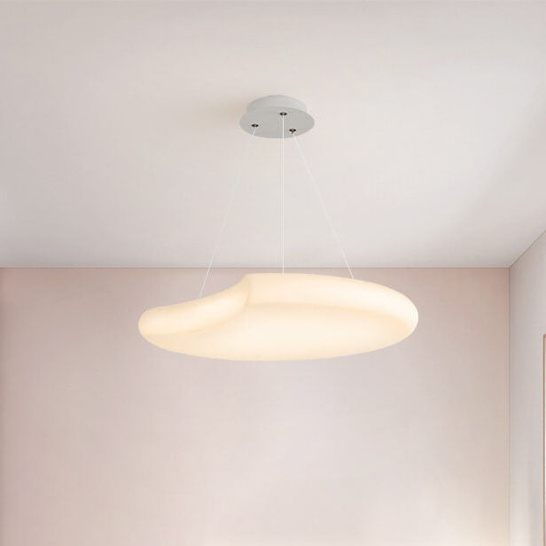 Suspension LED avec abat-jour en forme de lune créative scandinave PE 