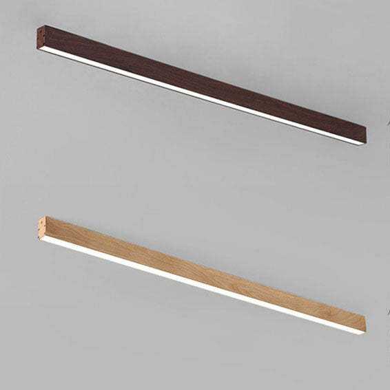 Moderne minimalistische Holzmaserung Aluminiumstreifen LED-Deckenleuchte 