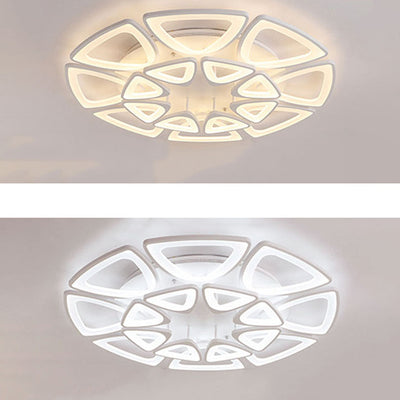 Zeitgenössische kreative Kombination Dreieck Hardware Acryl LED Unterputz Deckenleuchte für Wohnzimmer 