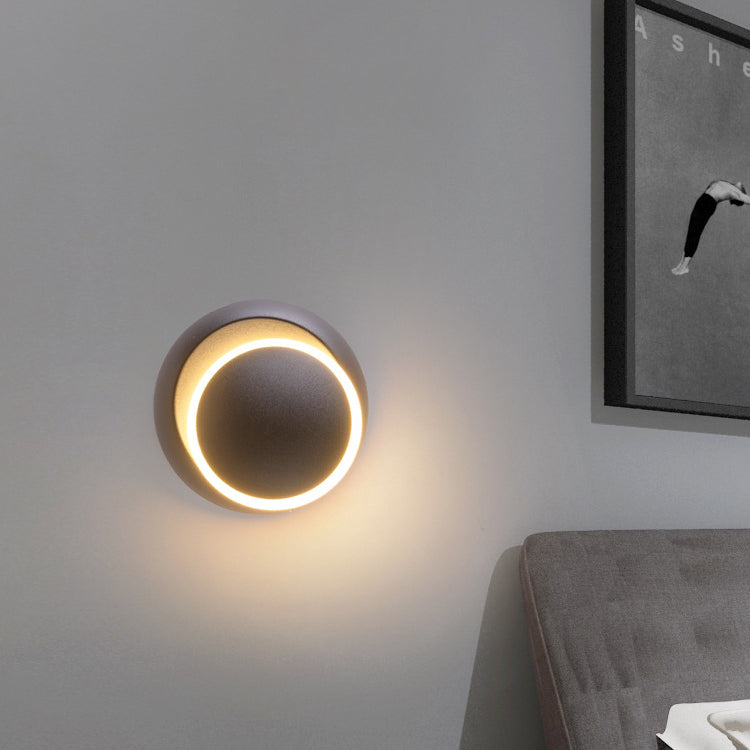 Moderne unbedeutende runde drehbare Aluminium-PC-LED-Wandleuchterlampe für Schlafzimmer