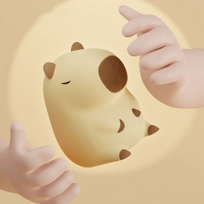 Lampe de table LED en silicone PC ABS pour cochon d'Inde créatif contemporain pour chambre 