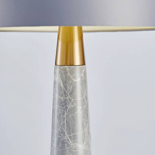 Lámpara de mesa de cilindro de mármol nórdico contemporáneo de 1 luz para dormitorio 