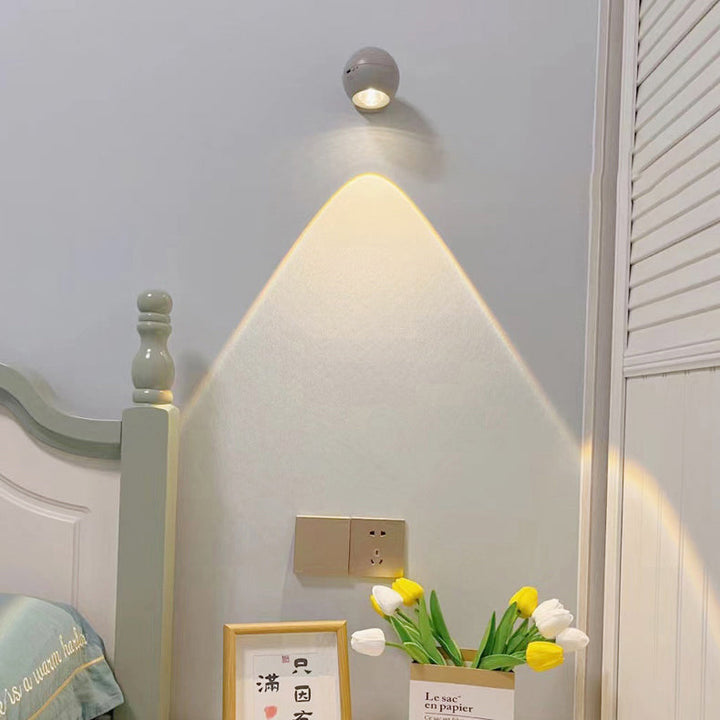 Moderne minimalistische Orb USB ABS LED Wandleuchte Lampe für Schlafzimmer 