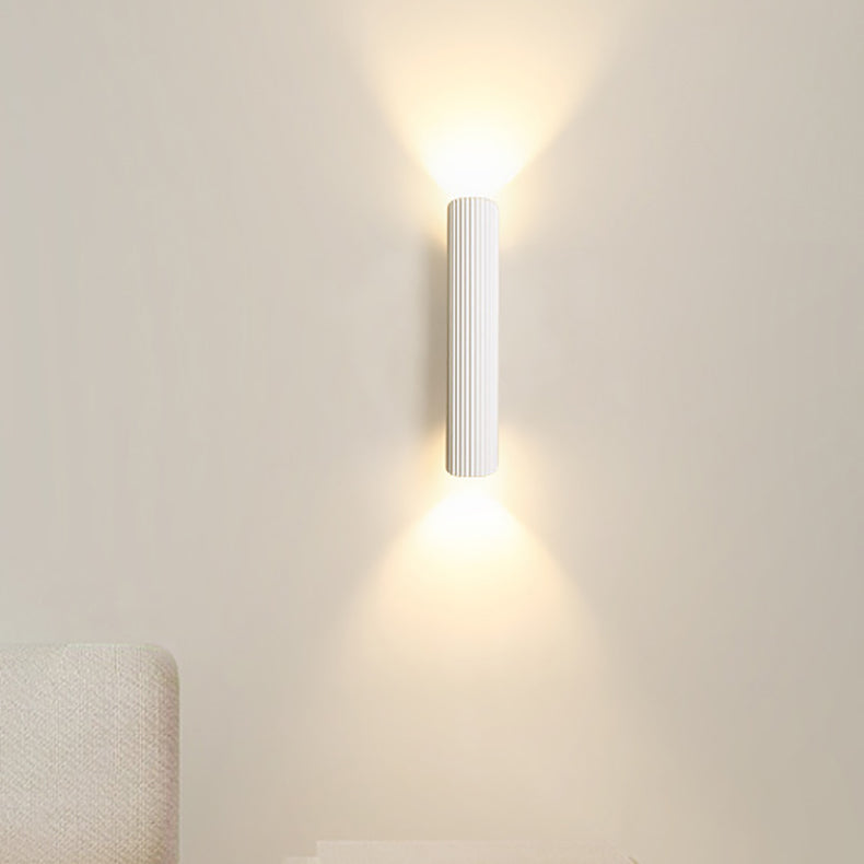 مصباح حائط LED بشريط عمود روماني من الحديد والألمنيوم بتصميم بسيط وحديث للجانب السرير 