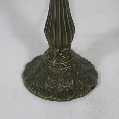 Tiffany Retro Mediterrane Blätter Buntglas 1-Licht Tischlampe 