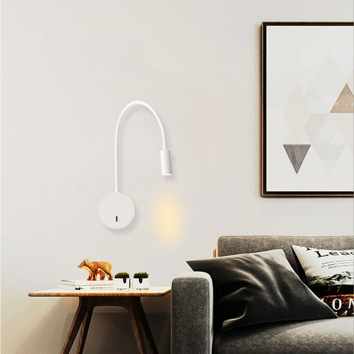 Applique murale LED en fer plié rétractable ronde contemporaine nordique pour salon 