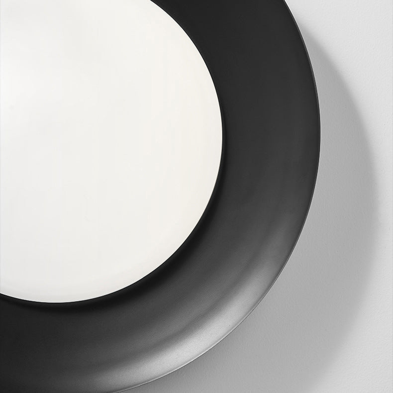 Moderne minimalistische runde Kupferglas-LED-Deckenleuchte für Wohnzimmer 