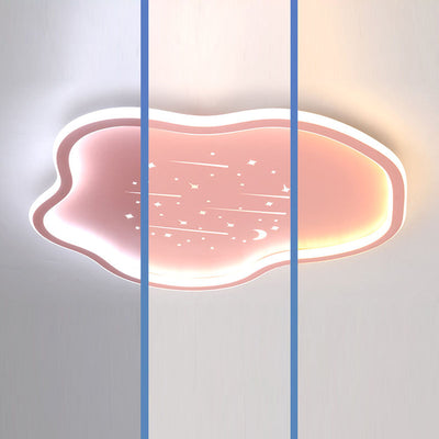 Plafonnier LED en silicone avec nuage créatif contemporain pour chambre d'enfant 