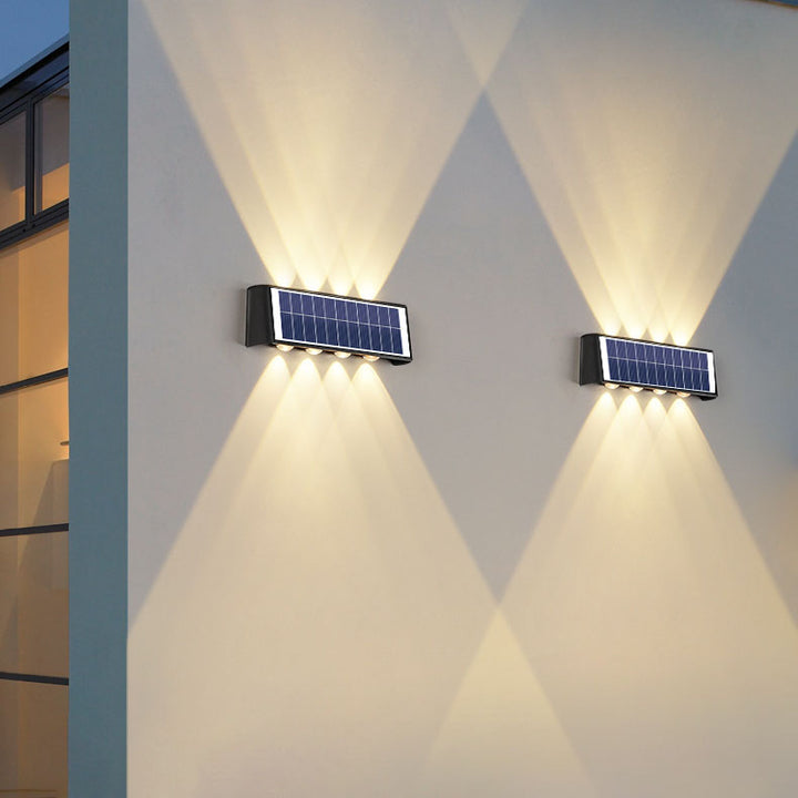 Modern Simplicity Solar Waterproof Rectangular ABS PMMA LED Wall Sconce Lamp For Outdoor Patio