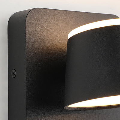 Applique murale LED en fer aluminium PS pour chambre à coucher, lampe moderne minimaliste, base carrée, table ronde 