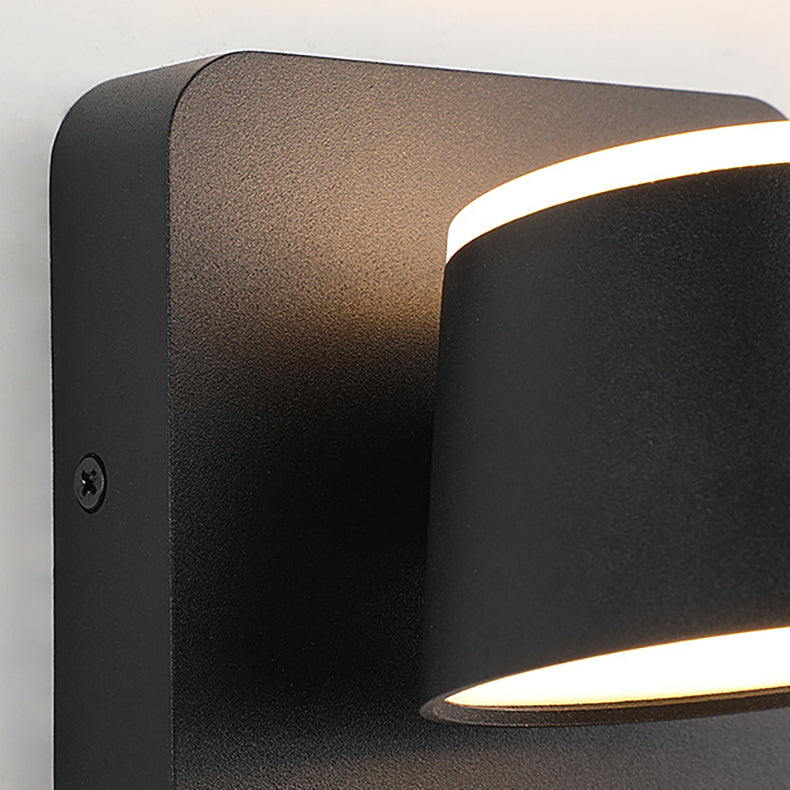 Applique murale LED en fer aluminium PS pour chambre à coucher, lampe moderne minimaliste, base carrée, table ronde 