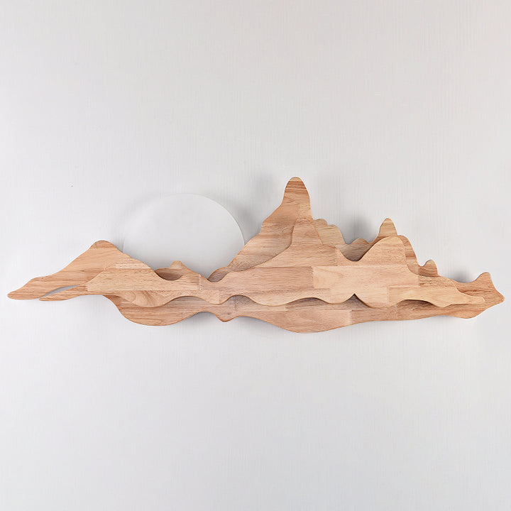 Moderne Art Deco Runde Berg Geformt Holz Acryl LED Wand Leuchte Lampe Für Wohnzimmer 