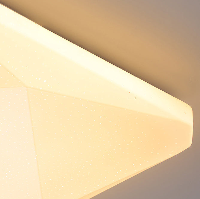 Plafonnier moderne nordique en fer acrylique avec abat-jour carré ciel étoilé LED pour salon 