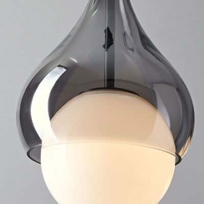 Zeitgenössische nordische Wassertropfen eingelegte Glaskugel Schatten 1-Licht Pendelleuchte für Wohnzimmer 