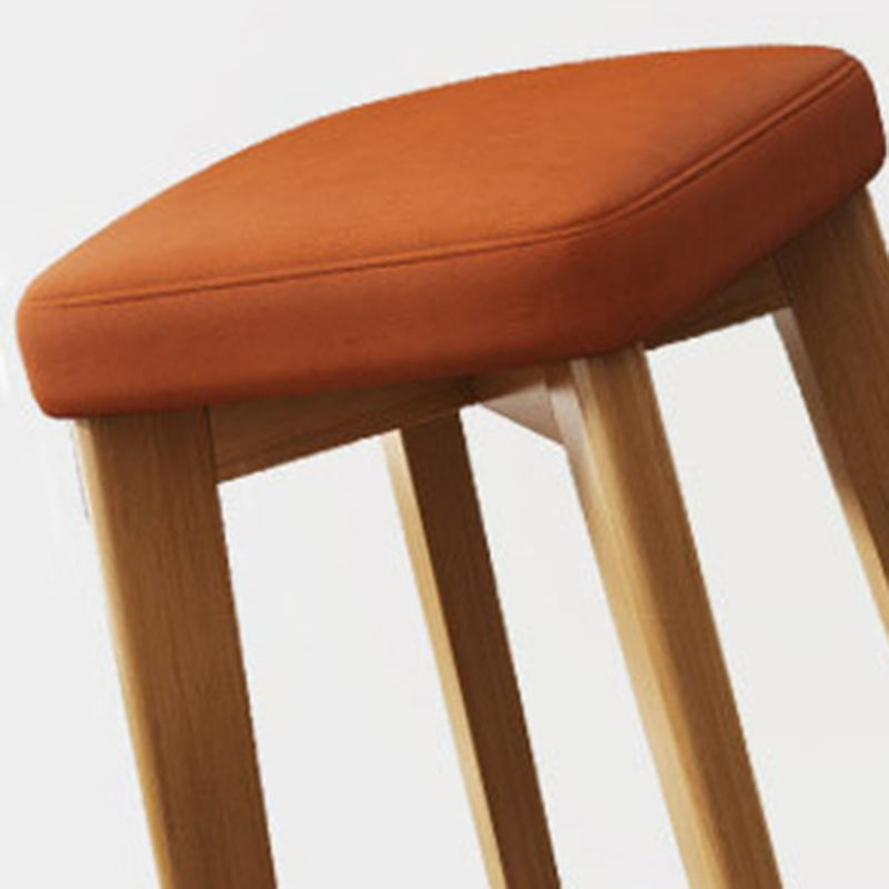 Modern Minimalist Square Upholstered Plywood Beech Wood Technology Fabric Dining Chair For Dining Room
