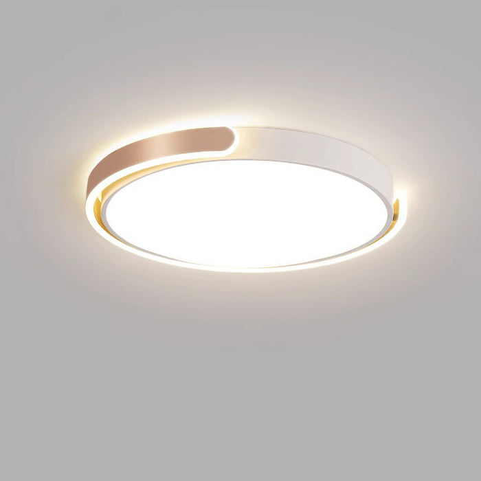 Plafonnier LED rond minimaliste moderne en aluminium et acrylique pour chambre 