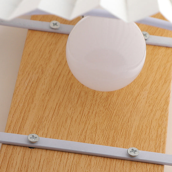 Applique murale contemporaine nordique en fer PVC cubique plissé 1-lumière pour chevet 