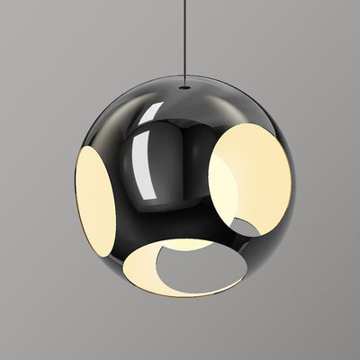 Nordic Minimalist Hollow Round Ball Iron 1/3 Light Island Light Chandelier