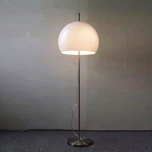 Lampe de sol contemporaine rétro en verre avec matériel en forme de champignon à 2 lumières pour salon 