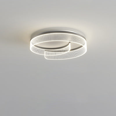 Plafonnier LED rond minimaliste moderne en acrylique, fer et aluminium pour salon 