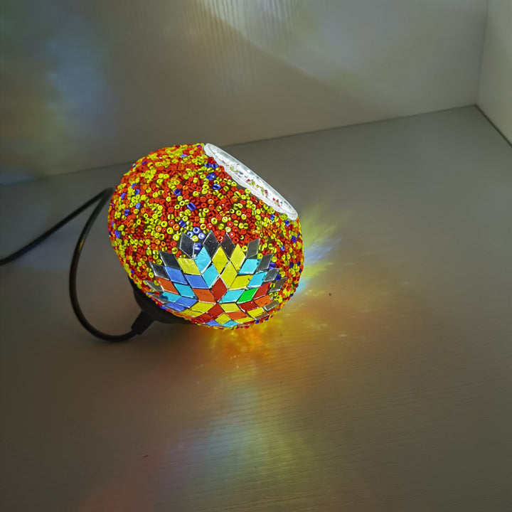 Traditionelle ovale Tiffany-Pendelleuchte aus Buntglas mit 1 Licht für Wohnzimmer 