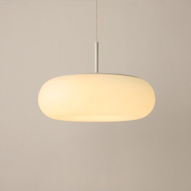 Moderne minimalistische ovale Eisen-PE-LED-Pendelleuchte für das Wohnzimmer 