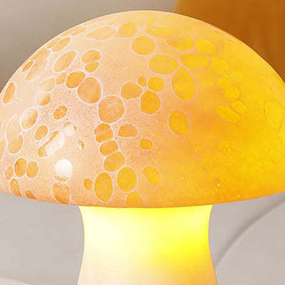 Modern Art Deco Skinny Spotted Mushroom Glass 1-Light Table Lamp For Bedroom