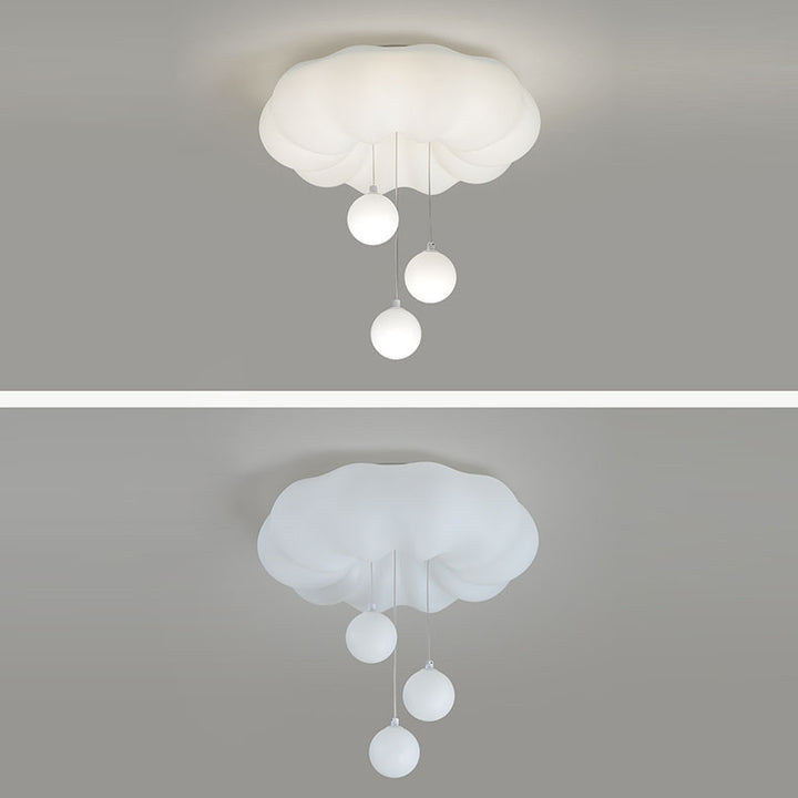 Moderne minimalistische Wolken sphärische Bogen Eisen Kunststoff LED Unterputz Deckenleuchte für Schlafzimmer 