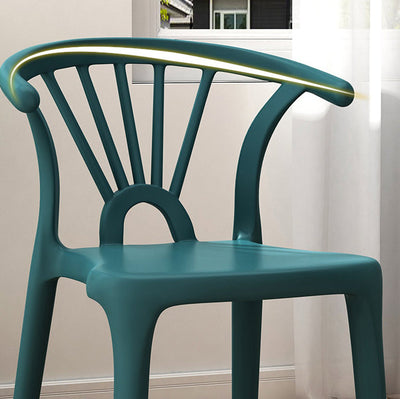Chaise de salle à manger empilable en plastique Arc scandinave contemporain avec dossier pour salle à manger 