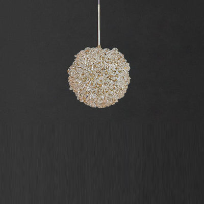 Luminaire suspendu contemporain de luxe avec abat-jour en cristal de litchi pour salon 