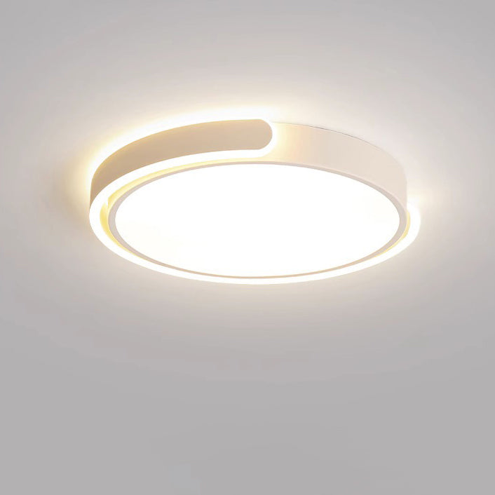 Plafonnier LED rond minimaliste moderne en aluminium et acrylique pour chambre 