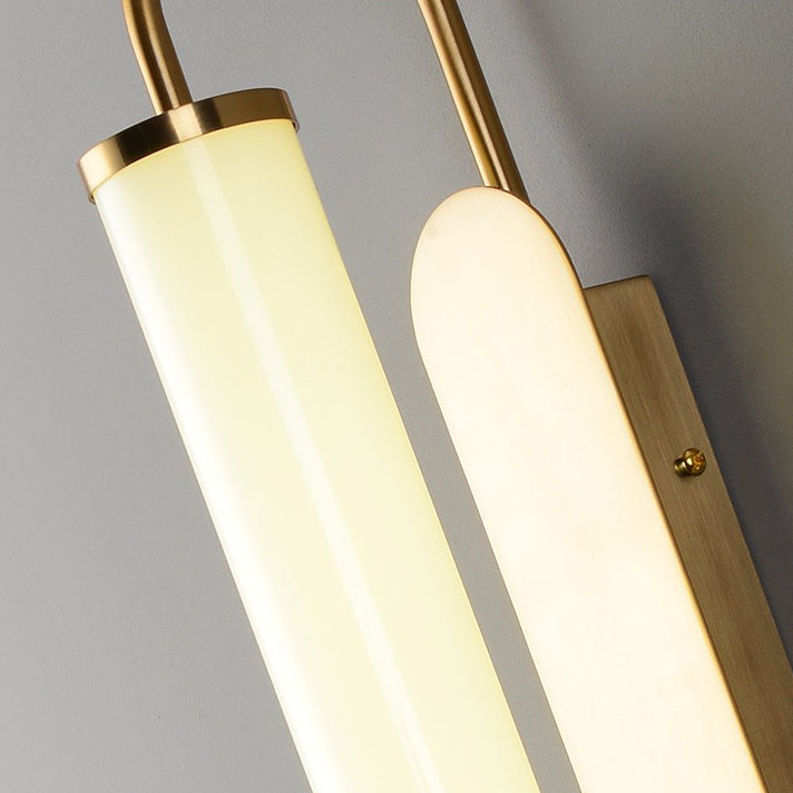 Applique murale LED contemporaine nordique en fer et acrylique en forme de cylindre pour salon 