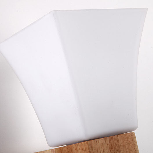 Nordic Modern Minimalist Quadrangular Solid Wood Iron Glass 1-Licht Wandleuchte 